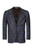 CANALI | Window Check Unlined Jacket | Navy & Chocolate