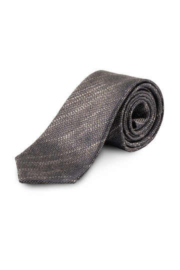 CANALI Brown Woven Silk Tie