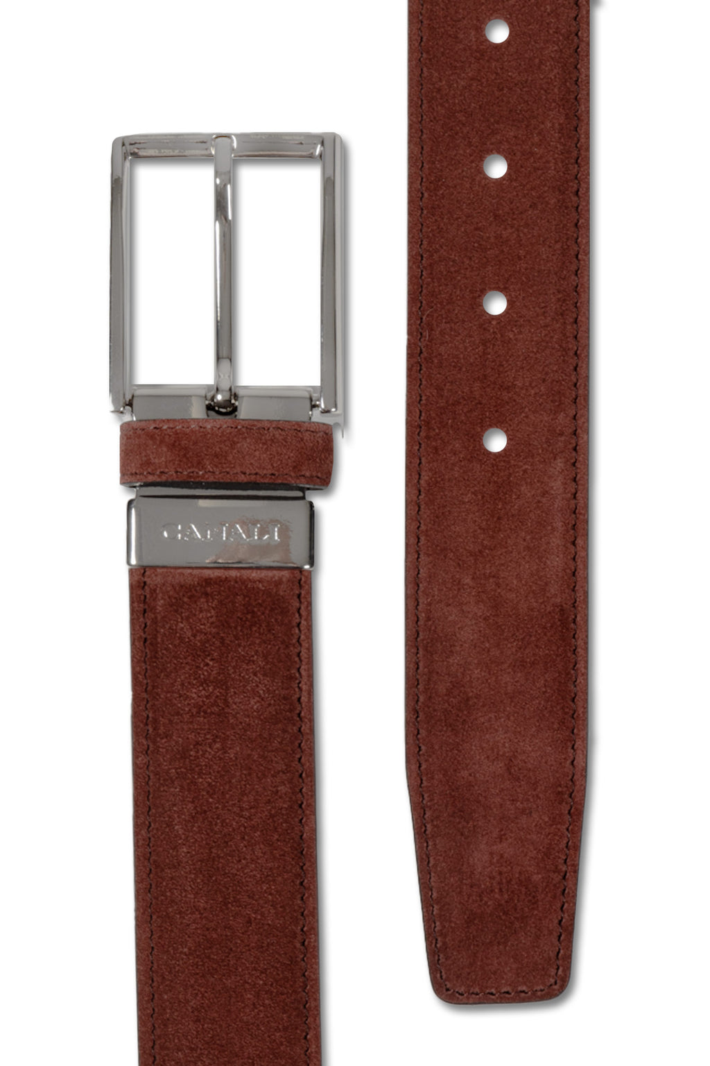 CANALI | Suede Belt | Red