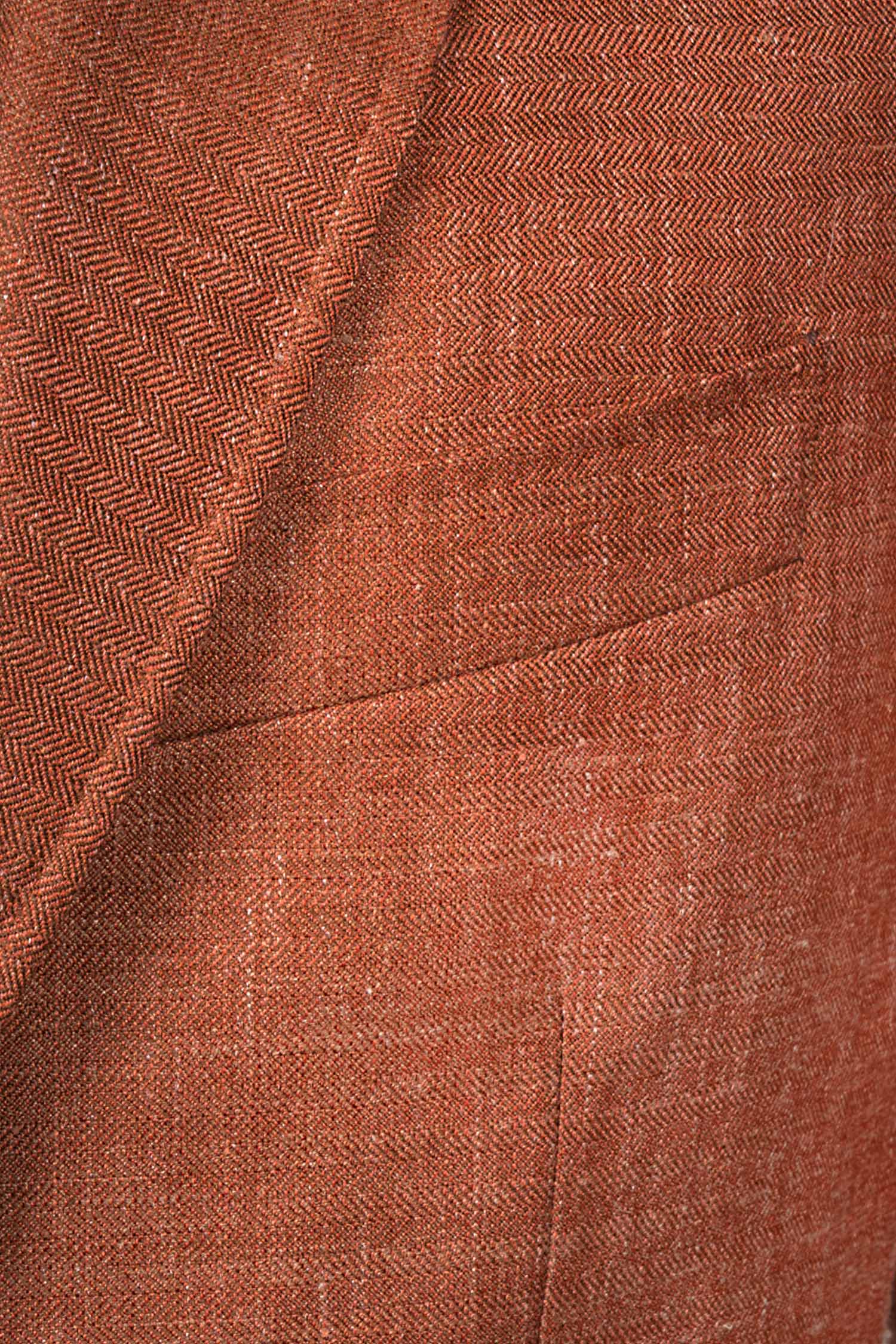 CANALI | Unlined Herringbone Jacket | Orange