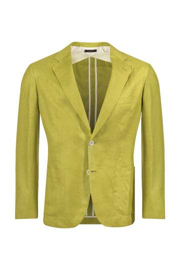 BRIONI Lime Unlined Plume Chartreuse Jacket