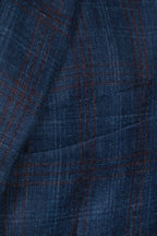CANALI | 3-Line Check Jacket | Dark Blue