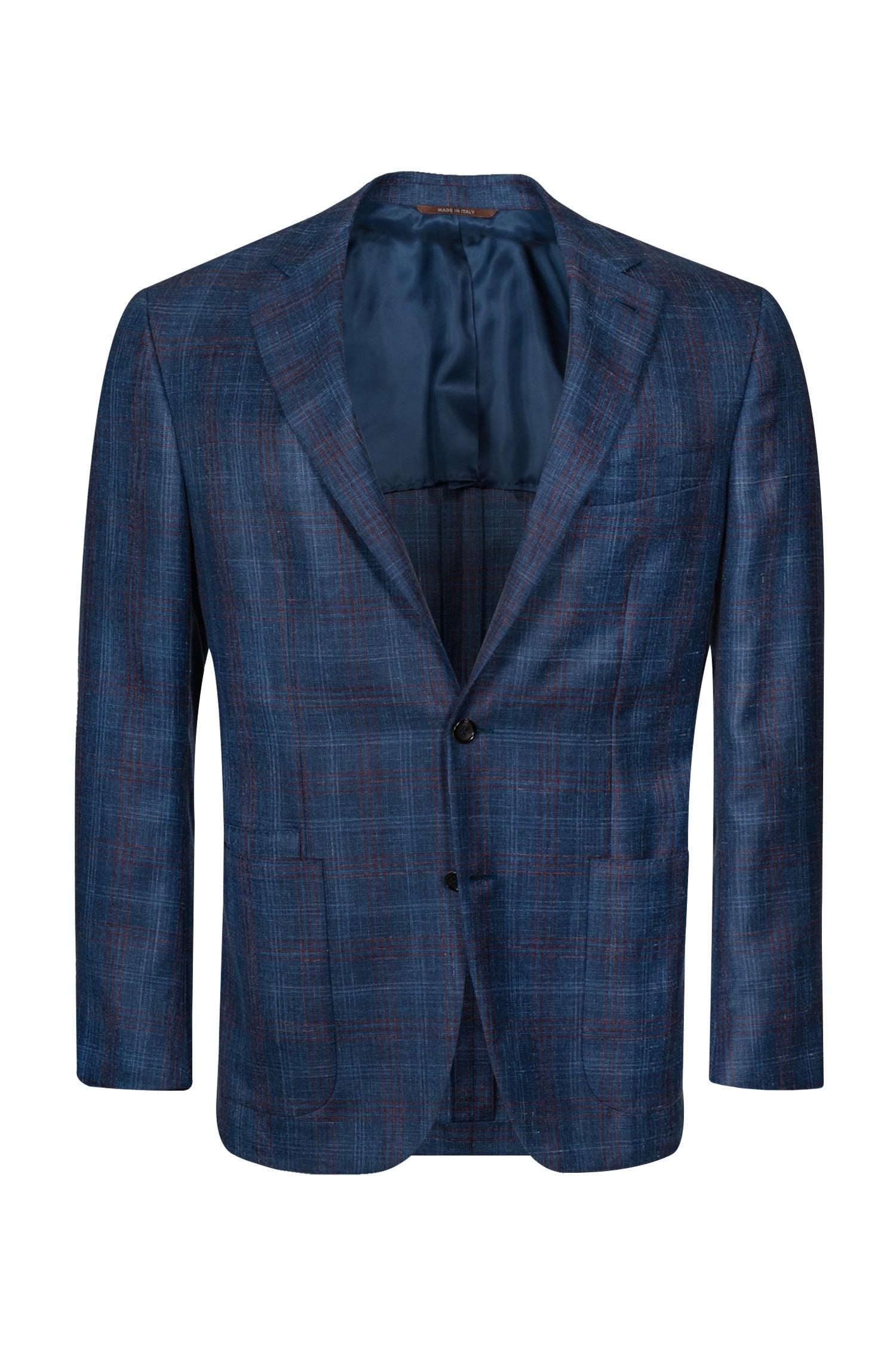 CANALI | 3-Line Check Jacket | Dark Blue