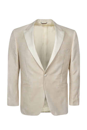 CANALI Champagne Patterned Dinner Jacket