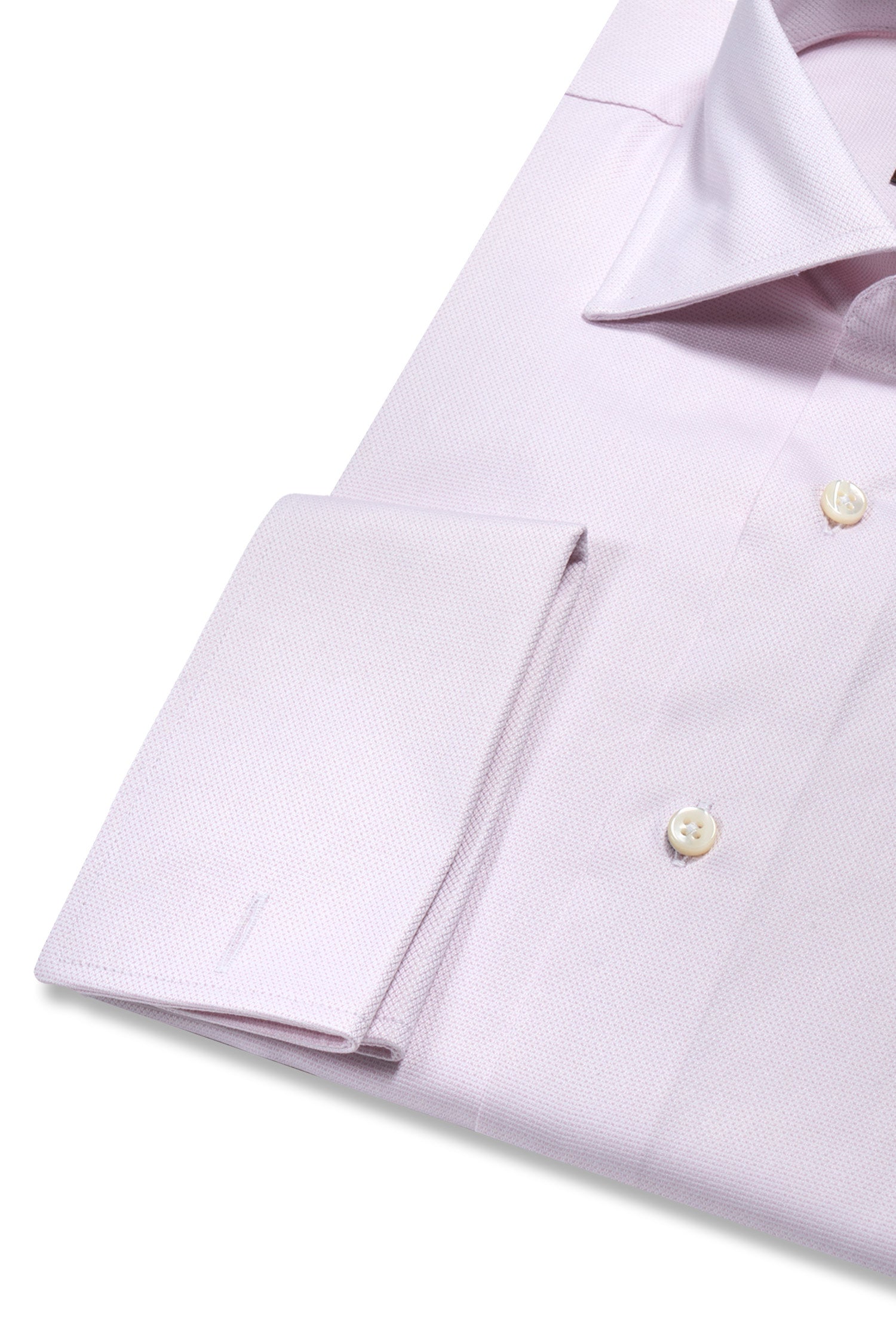 CANALI | French Cuff Speckled Shirt | Light Pink