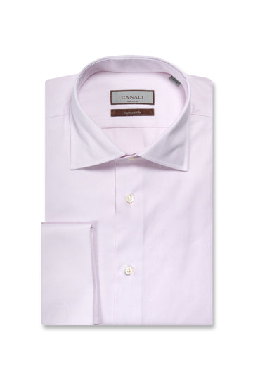 CANALI Light Pink French Cuff Speckled Shirt