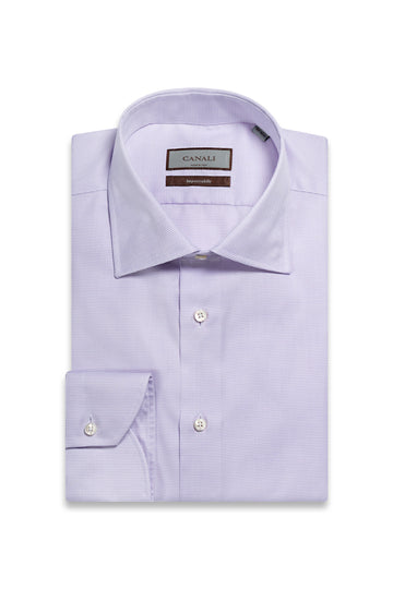 CANALI Purple Micro Check Shirt