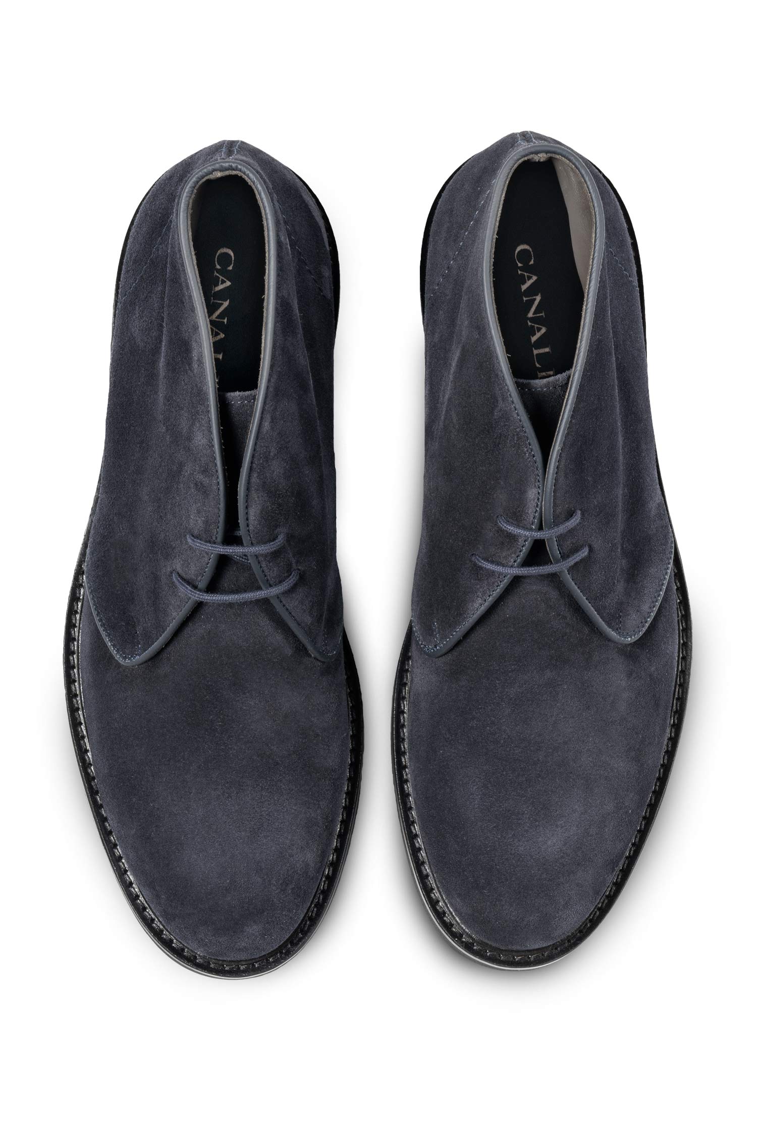 CANALI | Suede Boot With Rubber Sole | Navy