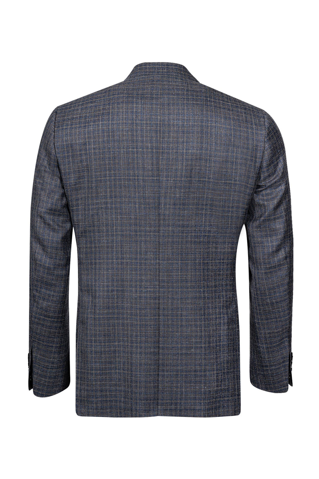 CANALI | Neat Check Jacket | Navy & Chocolate
