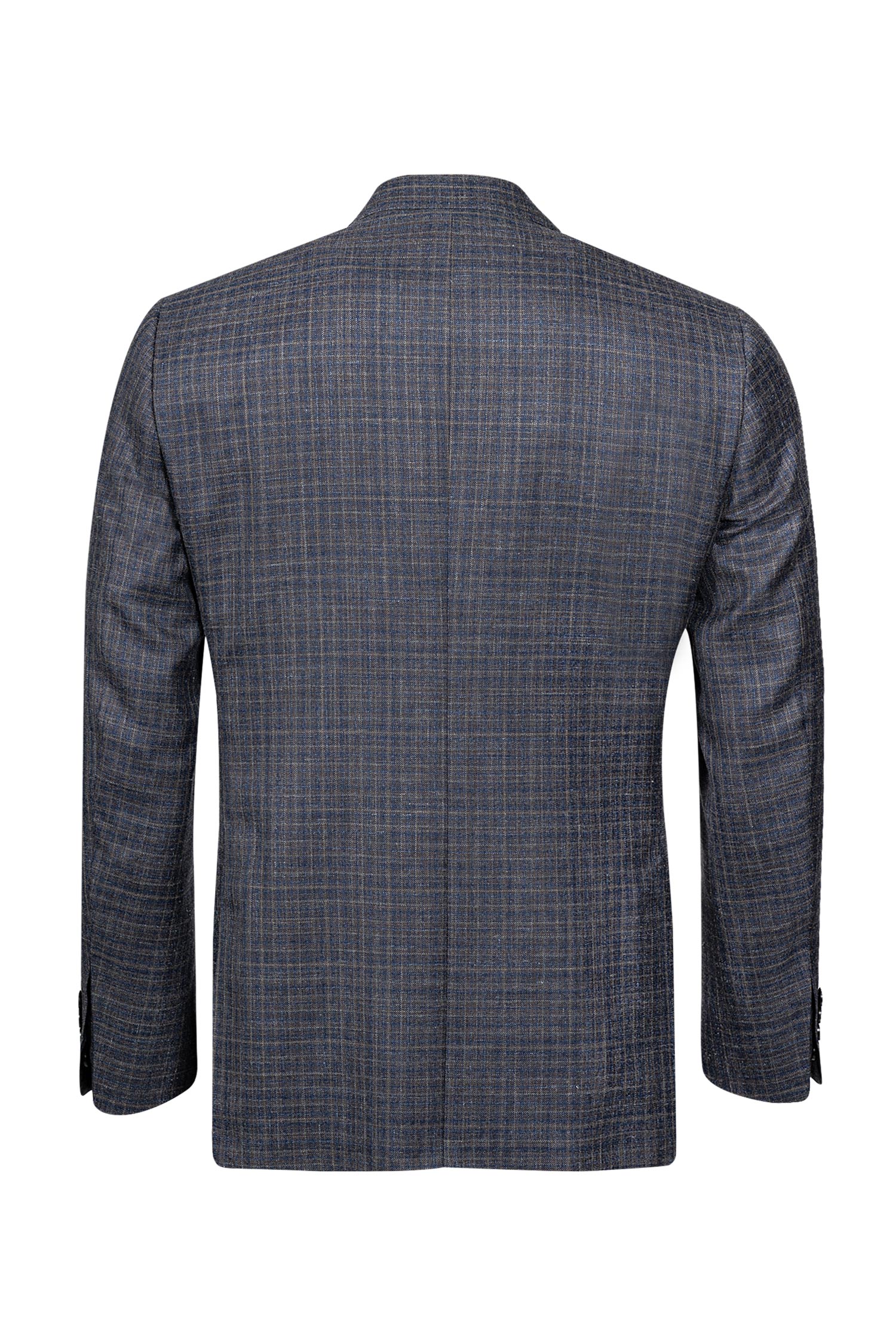 CANALI | Neat Check Jacket | Navy & Chocolate