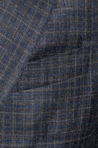 CANALI | Neat Check Jacket | Navy & Chocolate