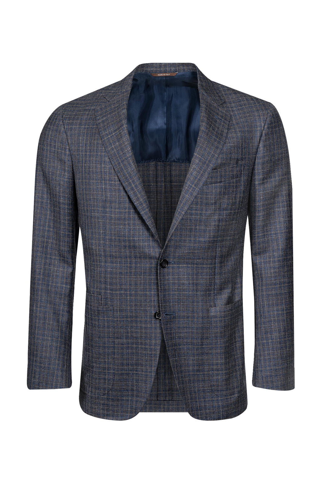 CANALI | Neat Check Jacket | Navy & Chocolate