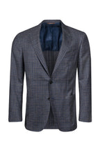 CANALI | Neat Check Jacket | Navy & Chocolate