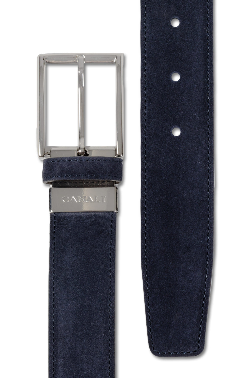 CANALI | Suede Belt | Dark Blue