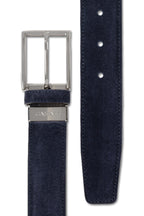CANALI | Suede Belt | Dark Blue