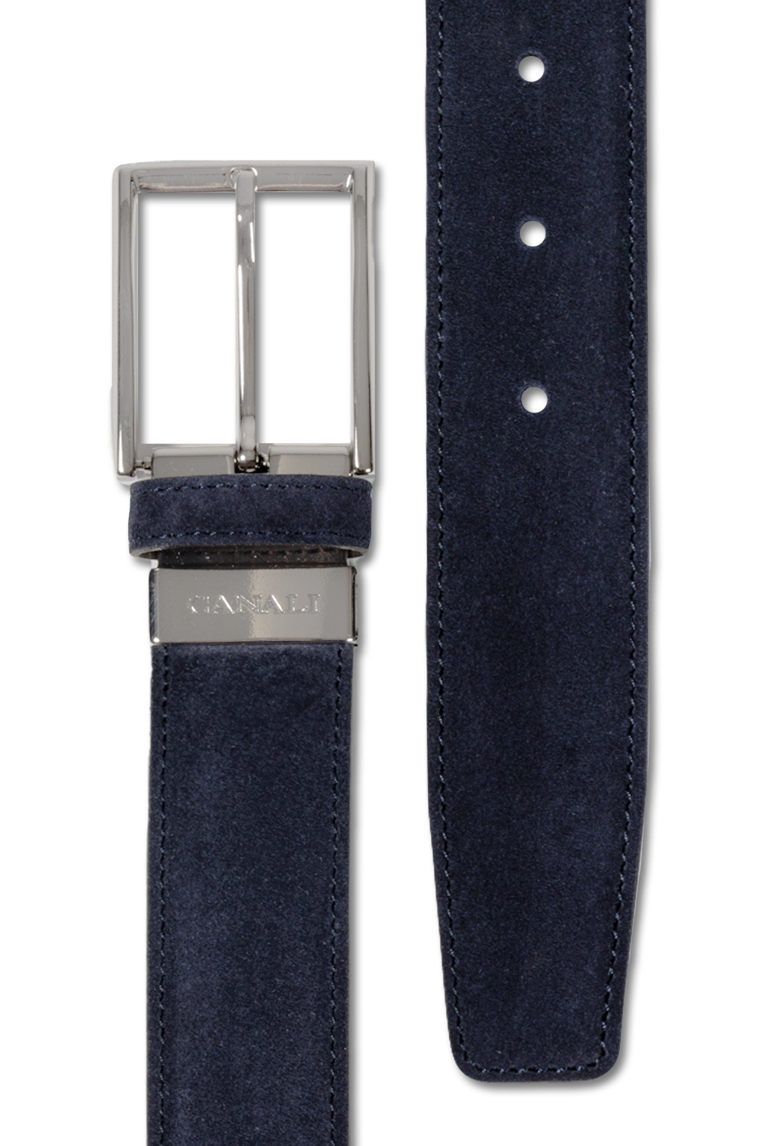 CANALI | Suede Belt | Dark Blue