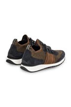 BRIONI | Elasticated Sneaker | Brown & Navy