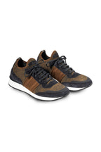 BRIONI | Elasticated Sneaker | Brown & Navy