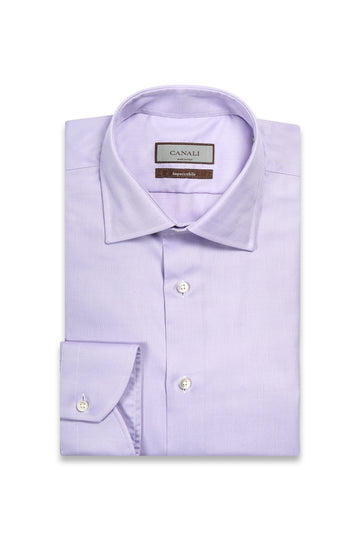 CANALI Purple Impeccabile Textured Shirt
