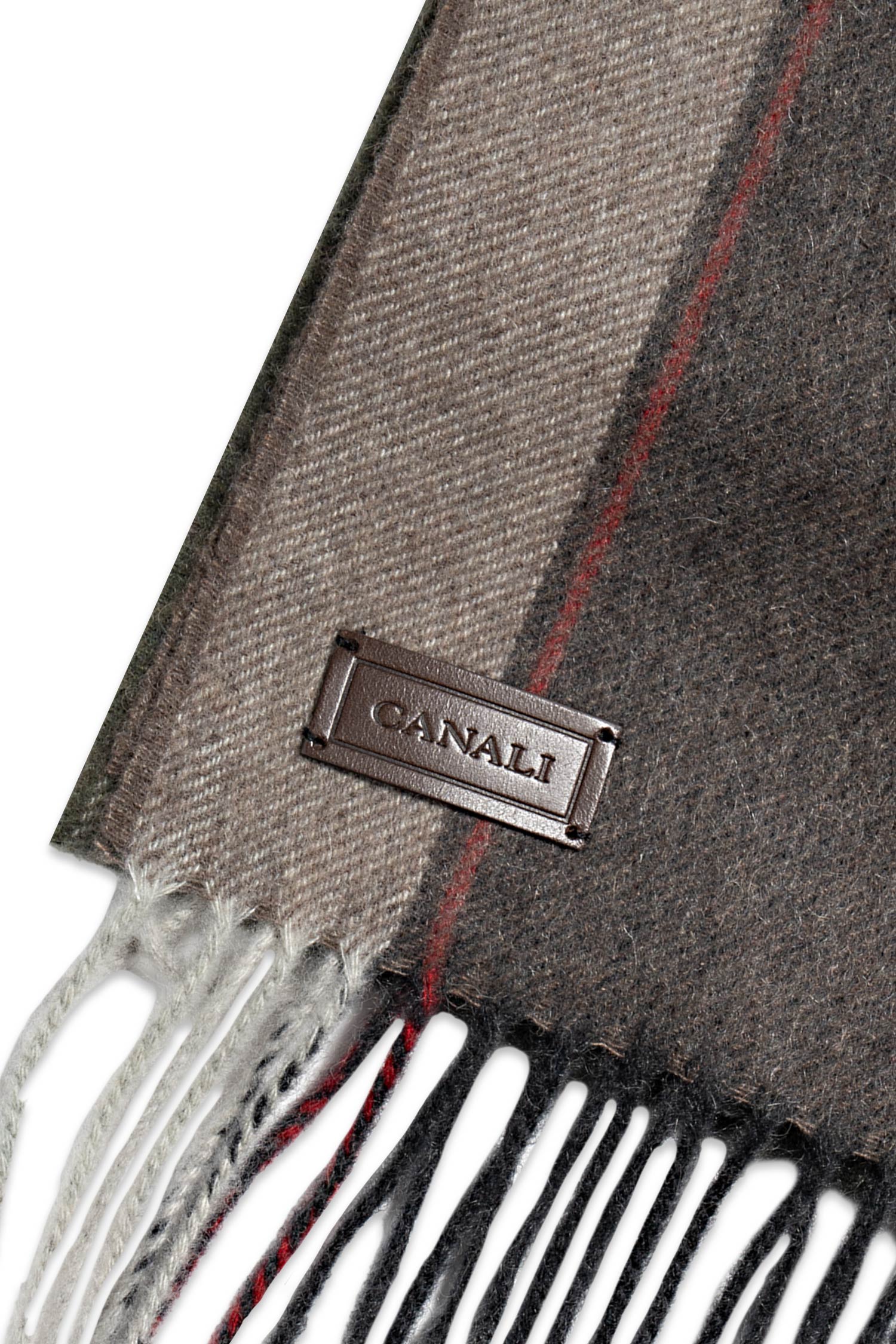 CANALI | Two-Colour Scarf | Olive