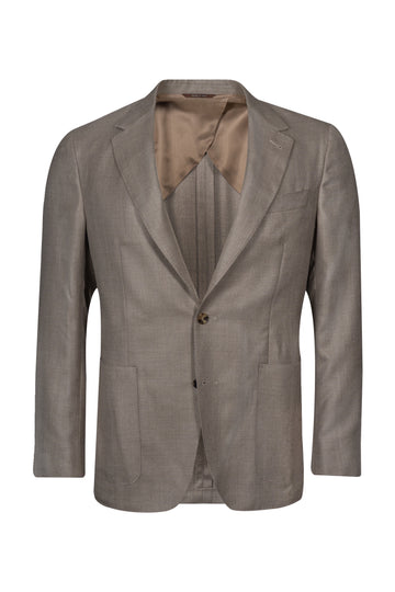 CANALI Light Brown Unlined Thick Twill Jacket
