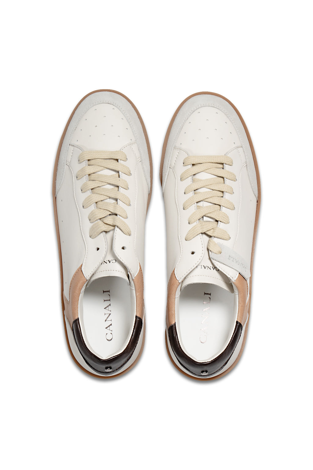 CANALI | Suede & Leather Sneaker | White