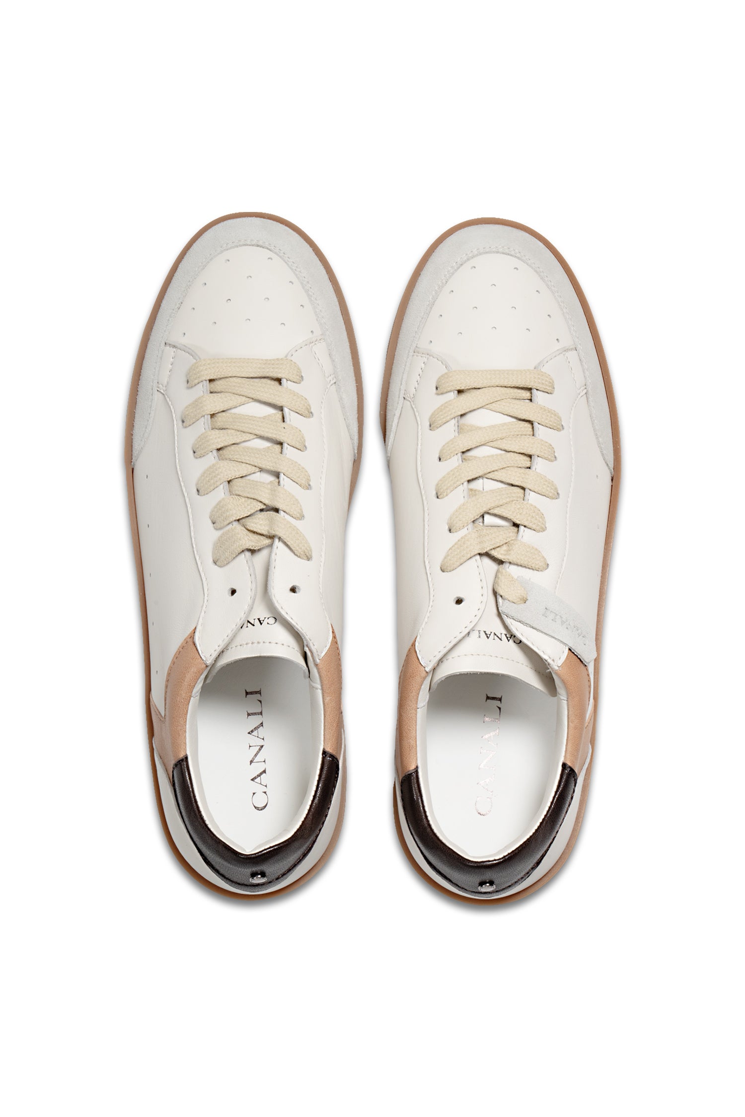 CANALI | Suede & Leather Sneaker | White