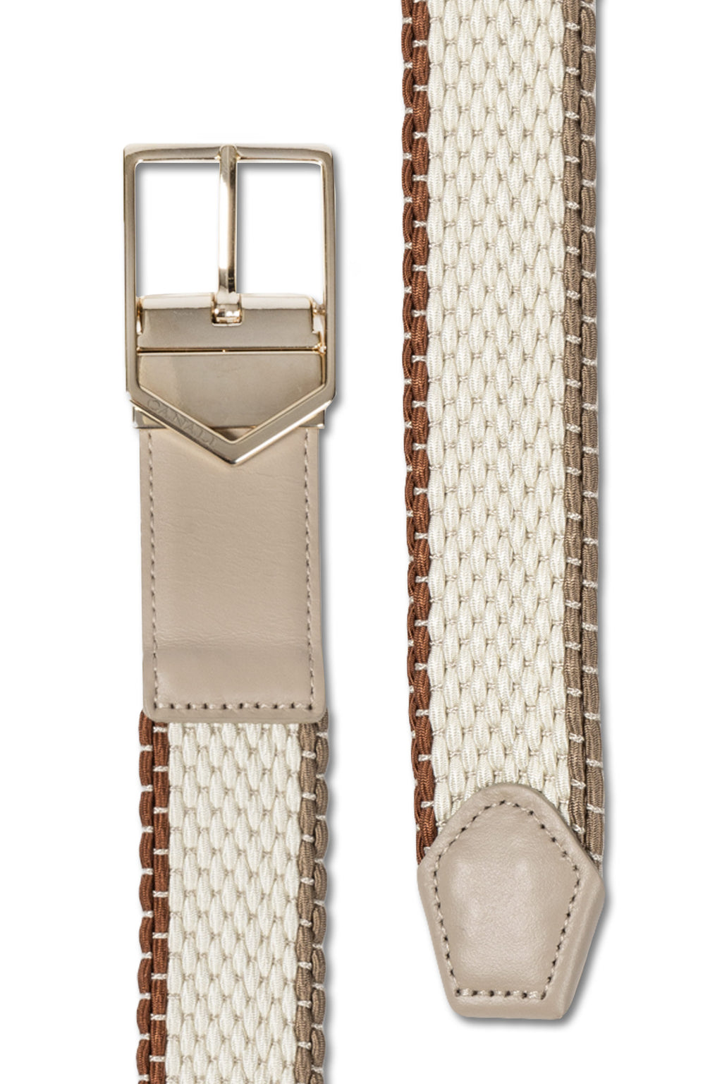 CANALI | Reversible Elastic Belt | Cream