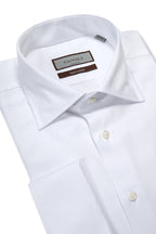 CANALI | French Cuff Speckled Shirt | White