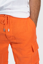 VILEBREQUIN | Linen Pull-On Shorts | Orange