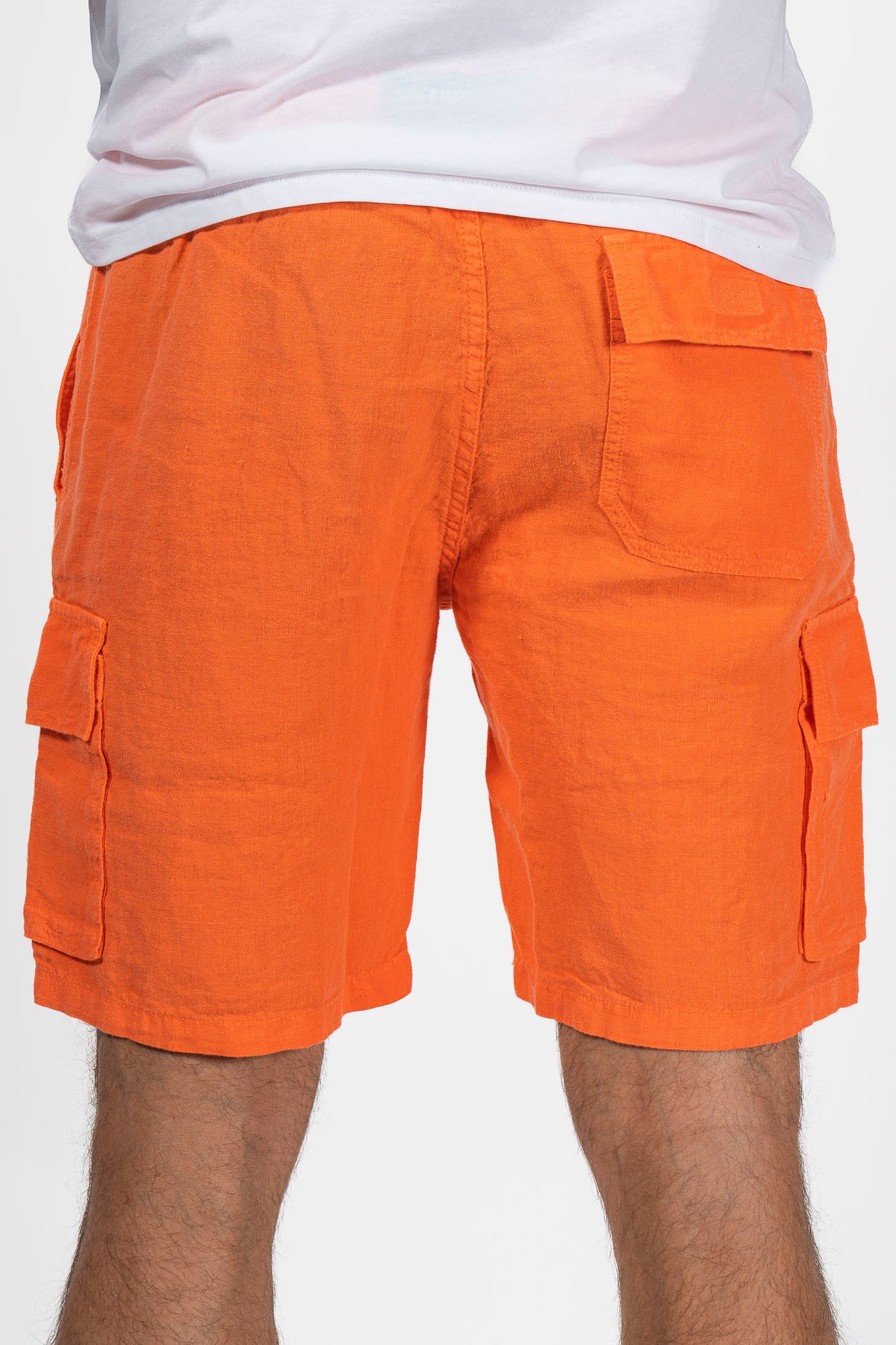 VILEBREQUIN | Linen Pull-On Shorts | Orange