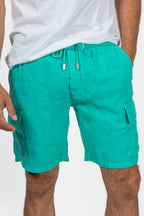 VILEBREQUIN | Linen Pull-On Shorts | Green