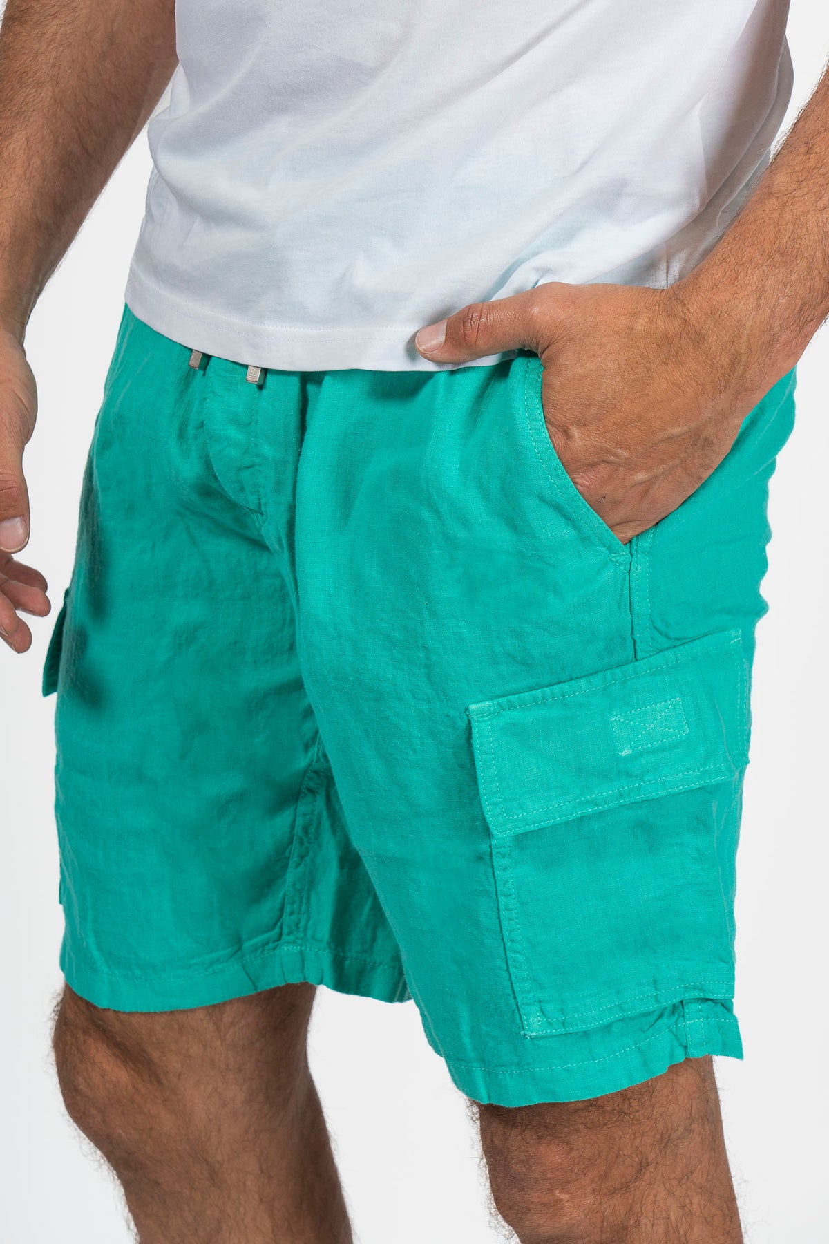 VILEBREQUIN | Linen Pull-On Shorts | Green