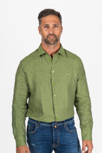 ETRO | Linen Shirt With Pegasus Logo | Green