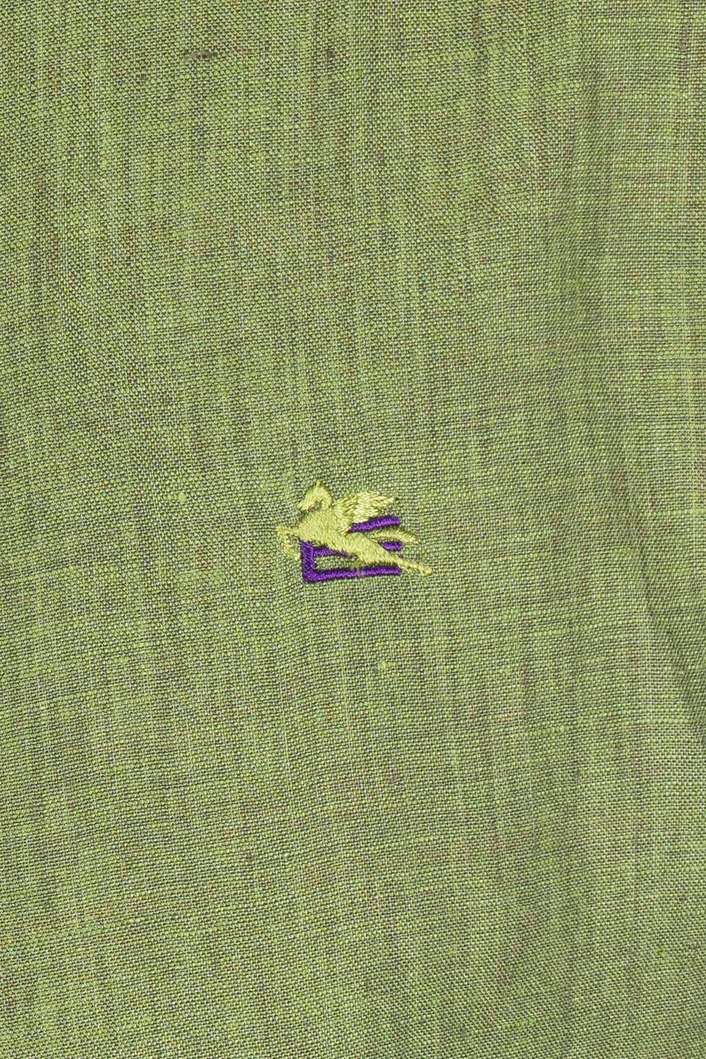 ETRO | Linen Shirt With Pegasus Logo | Green