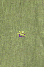 ETRO | Linen Shirt With Pegasus Logo | Green