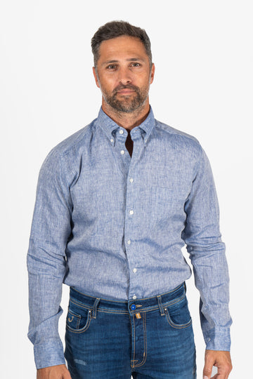 ETON Blue Linen Shirt