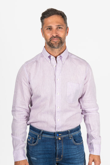 ETON Lilac Linen Shirt