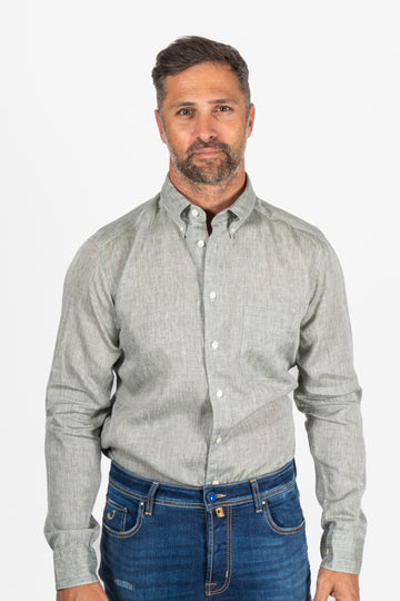 ETON Green Linen Shirt