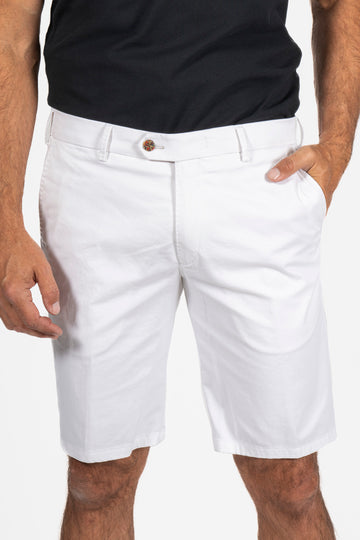 MMX White Shorts With 4% Stretch
