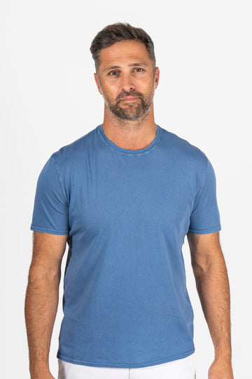 FEDELI Blue Soft Cotton T-Shirt