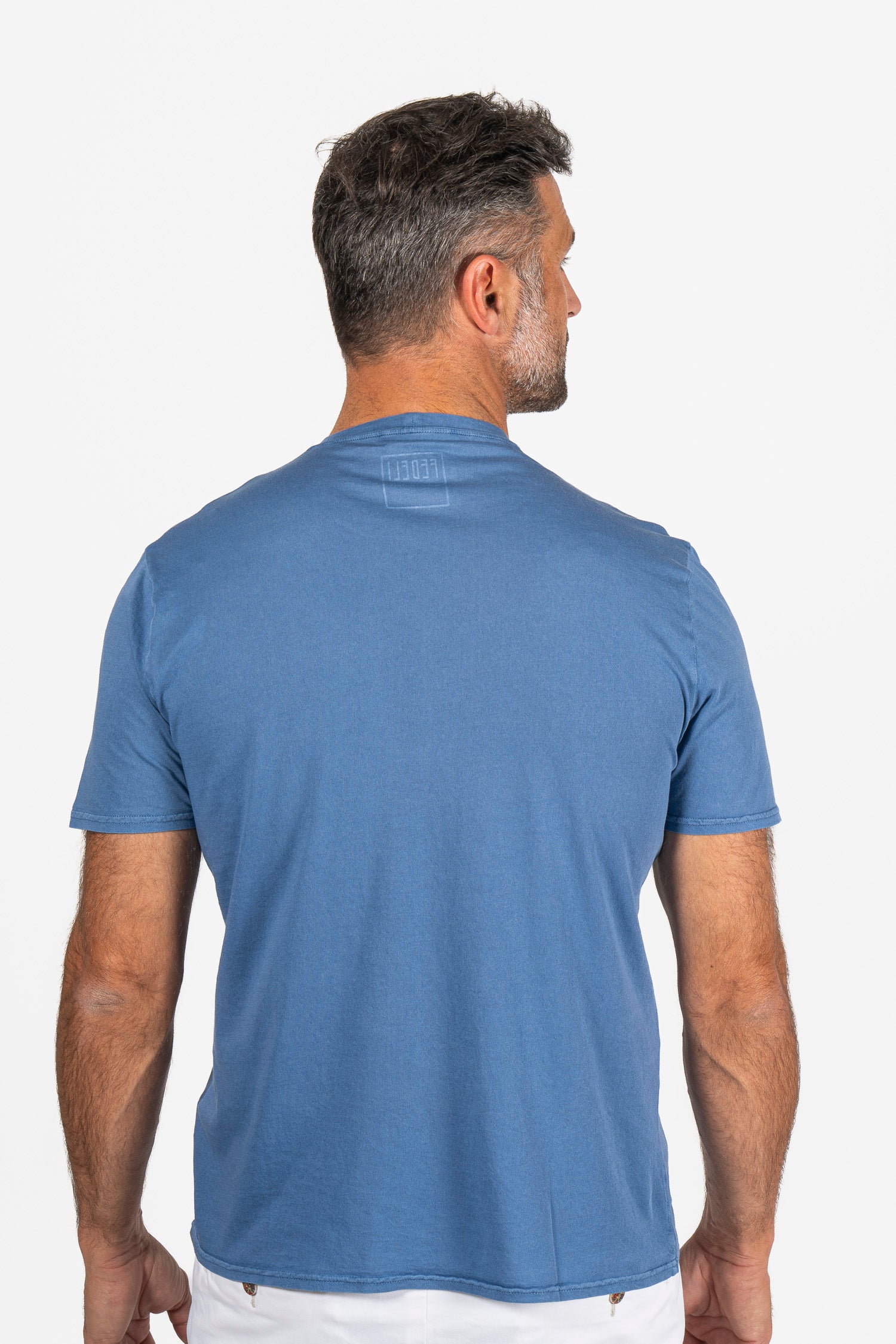 FEDELI | Soft Cotton T-Shirt | Blue