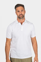 FEDELI | Cotton Pique Polo | White