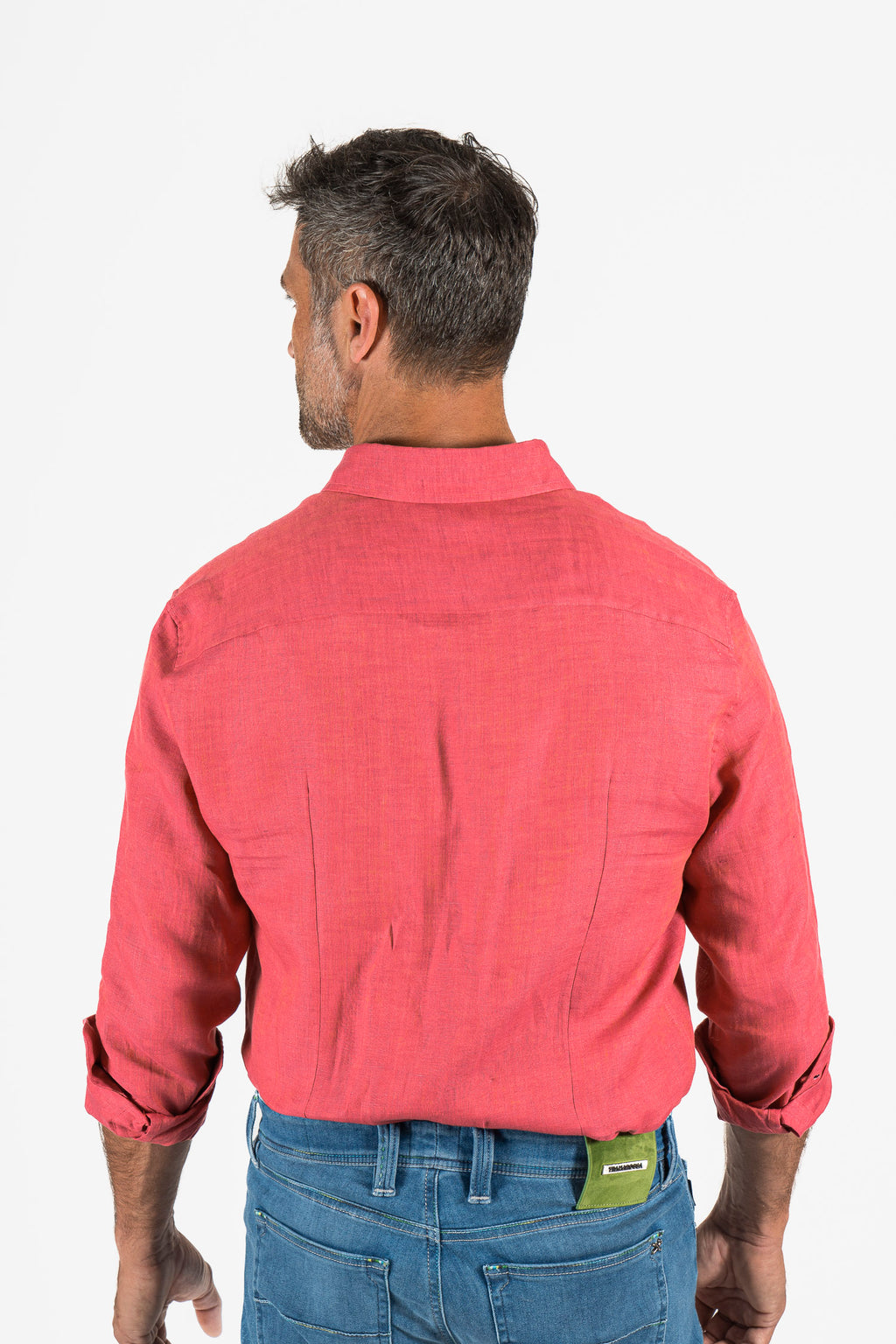 ETRO | Linen Shirt With Pegasus Logo | Red & Purple