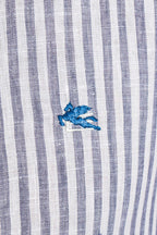 ETRO | Striped Linen Shirt | Blue