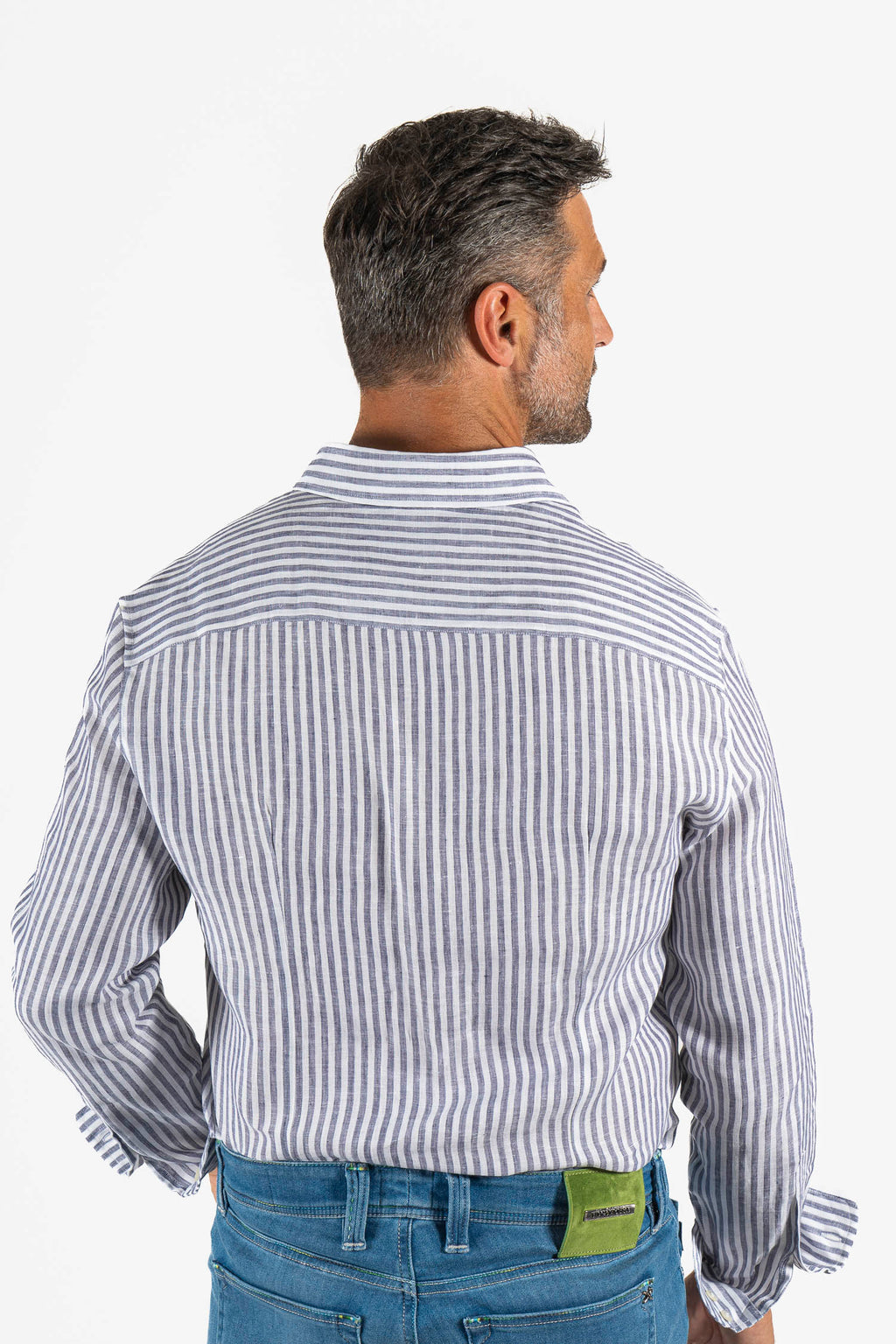 ETRO | Striped Linen Shirt | Blue
