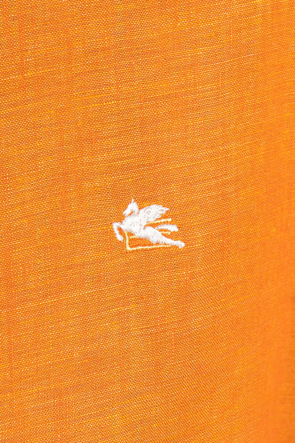 ETRO | Linen Shirt With Pegasus Logo | Orange