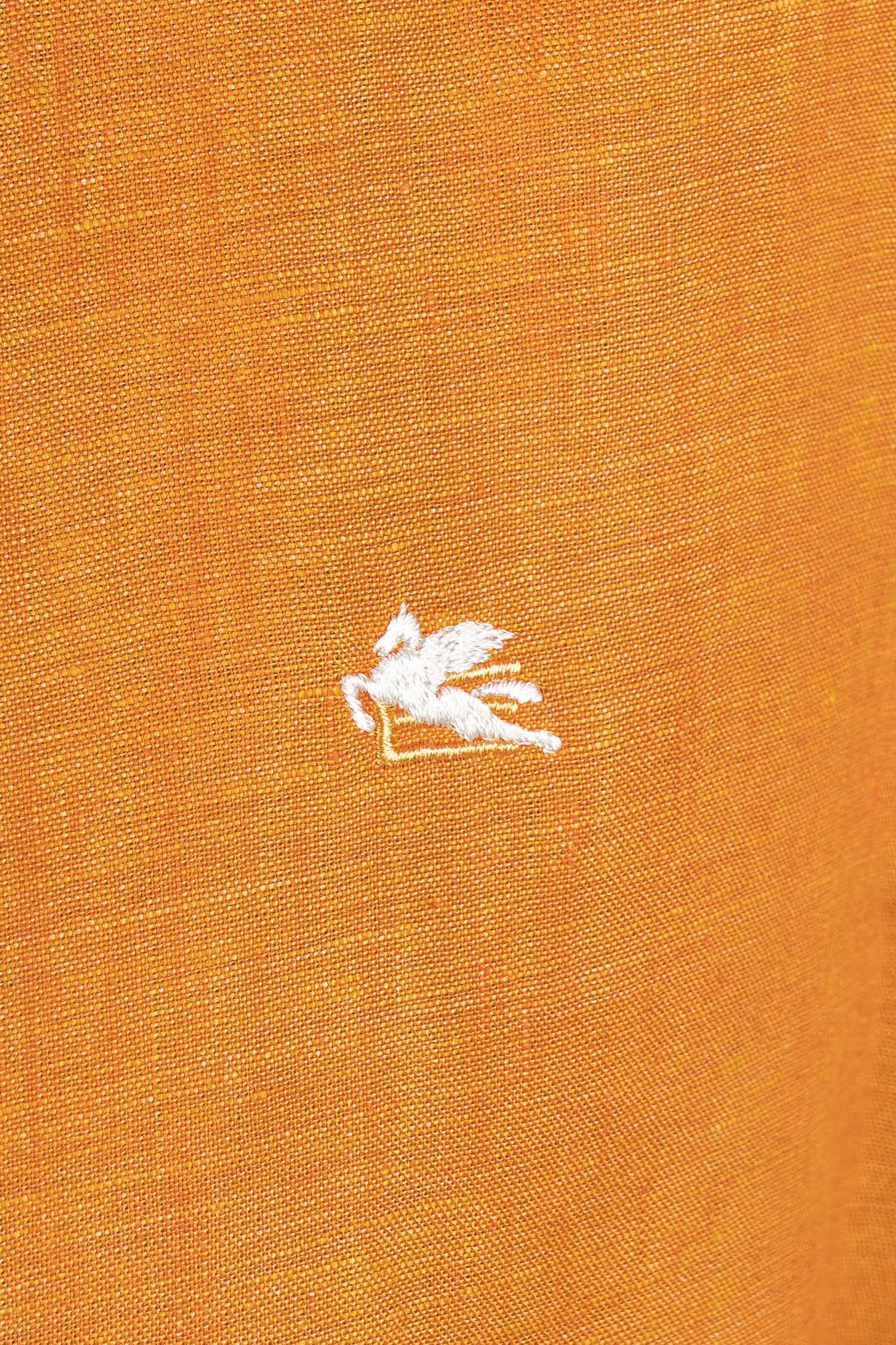 ETRO | Linen Shirt With Pegasus Logo | Orange