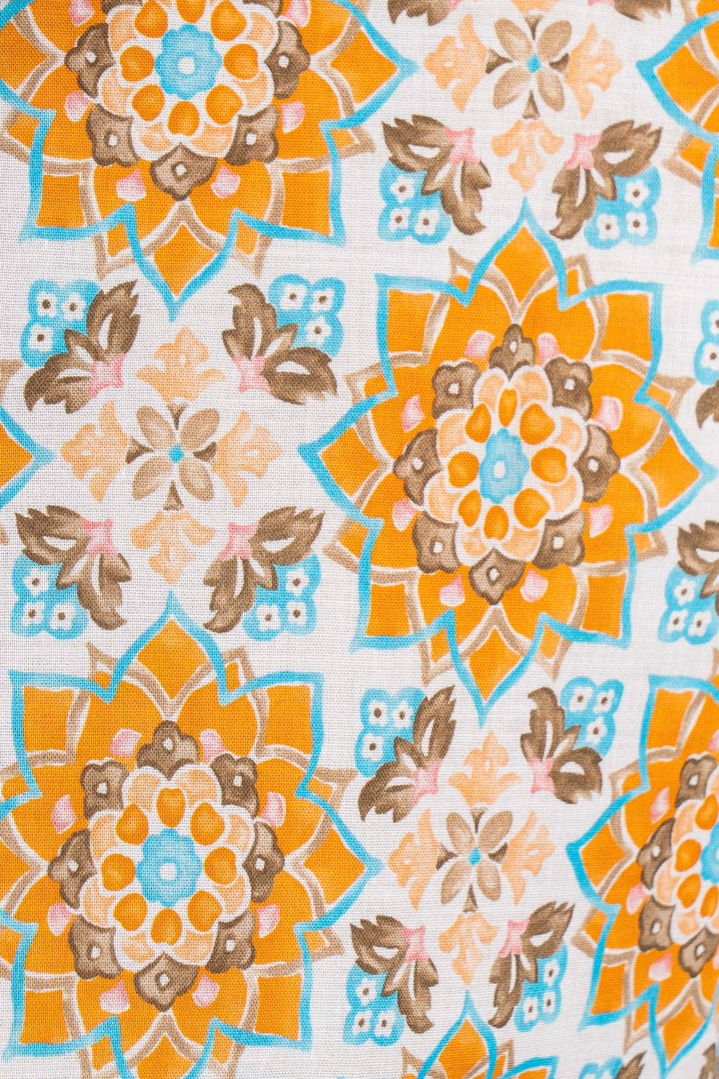 FEDELI | Geometrical Floral Shirt | Orange