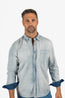 ALTEA | Washed Out Chambray Shirt | Pale Denim